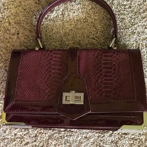 White House black market textured handle bag